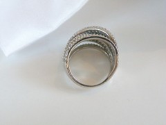Sterling Silver 925 Multi Row Baguette CZ Highway Ross Simons Ring Size 6