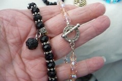 FACETED GLASS CRYSTAL BEADS MIX LOT 11 DIFFERENT STRETCH/WRAP BRACELETS #1831A
