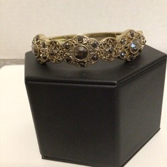 Bracelet Lot Hinged Cuff Clamper/Stretch Rhinestone Enamel Silver/Gold Tone
