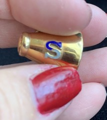 Vintage JMF 1/10 Gold Filled Cheer Bull Horn Charm/Pendant Collectible Glory Day