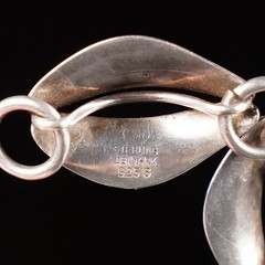 DGH Danish Scandinavian Sterling Silver Link Bracelet 925S Modernist 7.5″ 30g