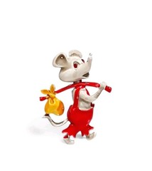 Vintage Unsigned Enamel Hobo Mouse Pin Brooch SEE DESCRIPTION Free Ship!