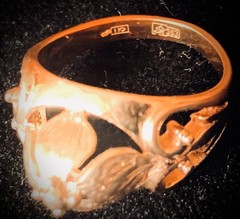 Original Vintage Gold Ring 14K (583) Made in Former USSR Weight 5.13g Sz 16.5mm