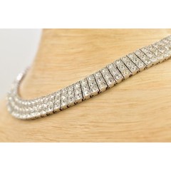 Vintage Crystal Collar Necklace Pave Rhinestone Crystal Sparkle Heavy Y2K BinBD