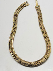 VTG 1950 BROOKRAFT Goldtone Necklace 14″