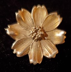 Antique Unger Brothers Sterling Art Nouveau Daisy Flower Brooch Pin
