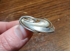 Vintage German K&L 835 Silver Sculptural Brooch Pin 4.2g MCM See Pics/Descriptio