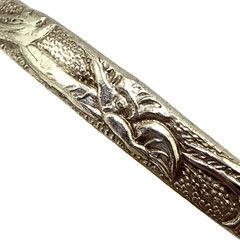 Vintage Mexican Sterling Silver 925 Bangle Bracelet Ornate Design 19g Large 9″