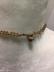 Vintage Lisner Amber crystal and gold bead choker 14 1/2 inch necklace