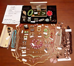 Vtg Costume Jewelry lot W/Gold,Silver , Weiss,krementz,Haskell,Hobe &Rhinestones