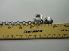 Antique 0.925 Sterling Silver Chain Heart Toggle Closure 73.1 grams 20 Inches
