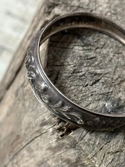 Vintage 900 sterling silver floral bracelet elegant European women’s jewelry
