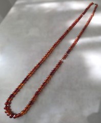 Antique Natural Baltic Amber Faceted Beaded 35″ Necklace 20.7g