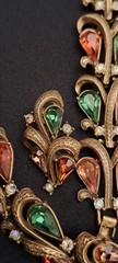 1950’s Adolph Katz Era CORO Scheherazade Jewel Tone 3 Piece Rhinestone Demi Set