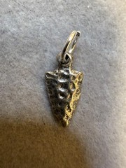 Vintage Arrowhead Sterling Silver Spring Ring Classic Charm Pendant 6195