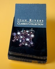 JOAN Rivera Pink & Purple Beaded Dangle Drop Earrings New