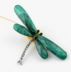 Costume Jewelry Dragonfly Brooch Metal Synthetic Stone