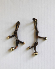 Art Smith- Leading Mid-Century Jeweler – Copper, Brass Earrings – Authenticated