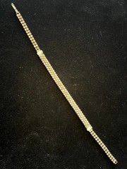 Vintage Clear Round Rhinestone Choker Necklace. 13 Inches. Expandable.