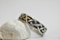 Celtic knot ring pinky band sterling silver biker women girls Size 5.50