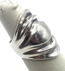 Modernist Solid Sterling Silver / 925 NF Ring Size 5.5