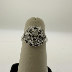 VINTAGE Estate 14k White Gold NATURAL Diamond 0.40CTTW Ring–Size 6