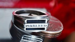 925 sterling silver ring 0.08ct cubic zirconia onyx sz 9 vintage handmade 7.35gr