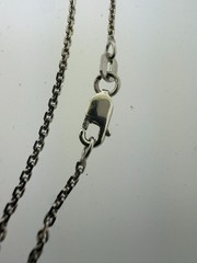 Vintage Sterling Silver 20″ Necklace w/ Jade Pendant 福禄寿 Chinese Blessing 11.1g