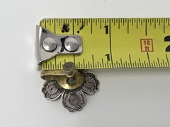 Sterling Silver Filigree Flower Screw-back Earrings Studs Vintage Dainty .75″