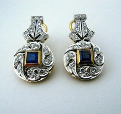 2.65Ct Art Deco Style Lab Created Diamond Anniversary 14K Gold Finish Earrings