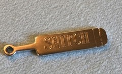Vintage SNITCH Charm Pendant Marked Sterling But It’s Magnetic Silver Tone Bar