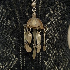 Tribal Boho Ottoman Style Ethnic Dome Lariat Necklace Vintage Tassel Statement