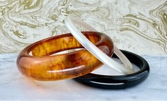 Lucite & Bakelite Bangle Group c1950s-60s