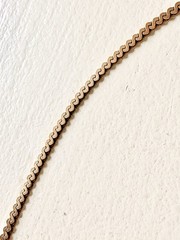 Vintage 14k Gold 2mm Serpentine Chain-15”-5.2G-Arezia Oro SRL-Arezzo, Italy