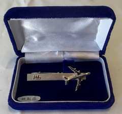 Vintage JAL Japan Airlines Tie Clasp Clip Bar Marked Silver – TESTED + NOS