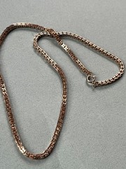 Vintage Mesh Cube Goldtone Chain Necklace – 17 inches in length x 1/8th’s inches