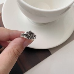 Vintage 925 Sterling Silver Watch Ring Unique Watch Ring