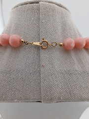 AVON 1990 DRAPED ELEGANCE NECKLACE EARRINGS SET gold-tone peach enamel & lucite