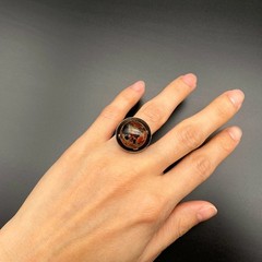 Vintage Modernist Bloodstone Sterling Silver Ring Size 5.25