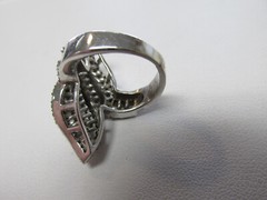 14k White Gold 2.50 ctw Baguette & Round Diamond Ring Size 5.5 MAKE OFFER