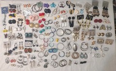 Vintage To Modern 120 Pairs Of Earrings Clip On Post Hangers Various Colors Size