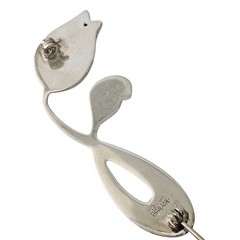 Vintage CNA .925 Sterling Silver Flower Textured Modern Tulip Brooch 2.5 In