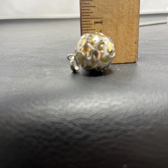 Harmony Chime Ball Pendant Sterling Brass Meditation Scroll Pattern