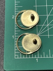Vintage 1.1” Red Enameled Gold Tone Metal Earrings
