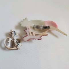 Random Animal Brooches Pins Cicada Monkey Bird Lot Of 6