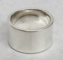 AUTHENTIC HERMES STERLING SILVER COLLIER DE CHIEN 12mm RING SIZE 53