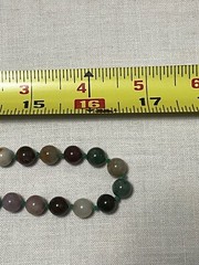 1980’s hand knotted green multicolored agate beads no clasp 33 in necklace