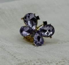 Gorgeous Small GT Violet Purple Butterfly Bug Pin Pretty Accent For Any Outfit