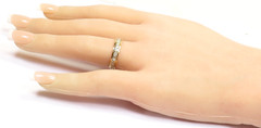 Antique 1920’s Eternity Wedding Band 14K Two Tone Gold Ring Sz 7.25 UK-O EGL USA