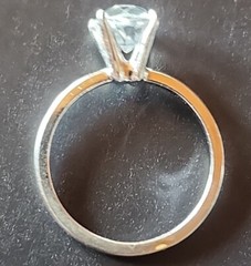 Antique Uncas Mfg Co. Cubic Zirconia Solitaire Ring U with Arrow Mark S-7 Mark !